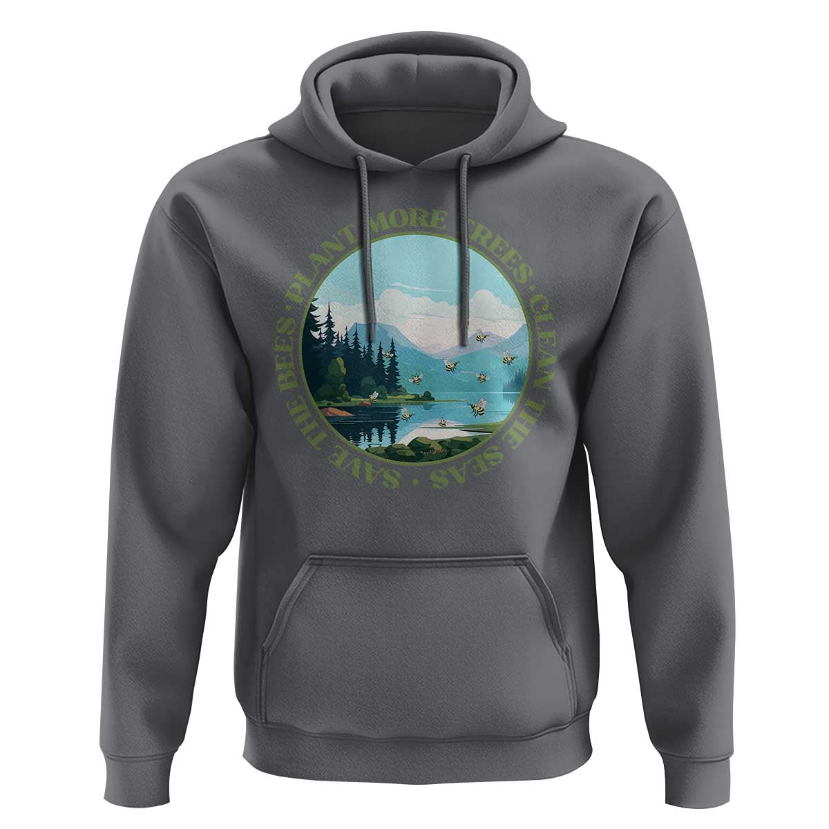 Earth Day Hoodie Save The Bees Plant More Trees Clean The Seas
