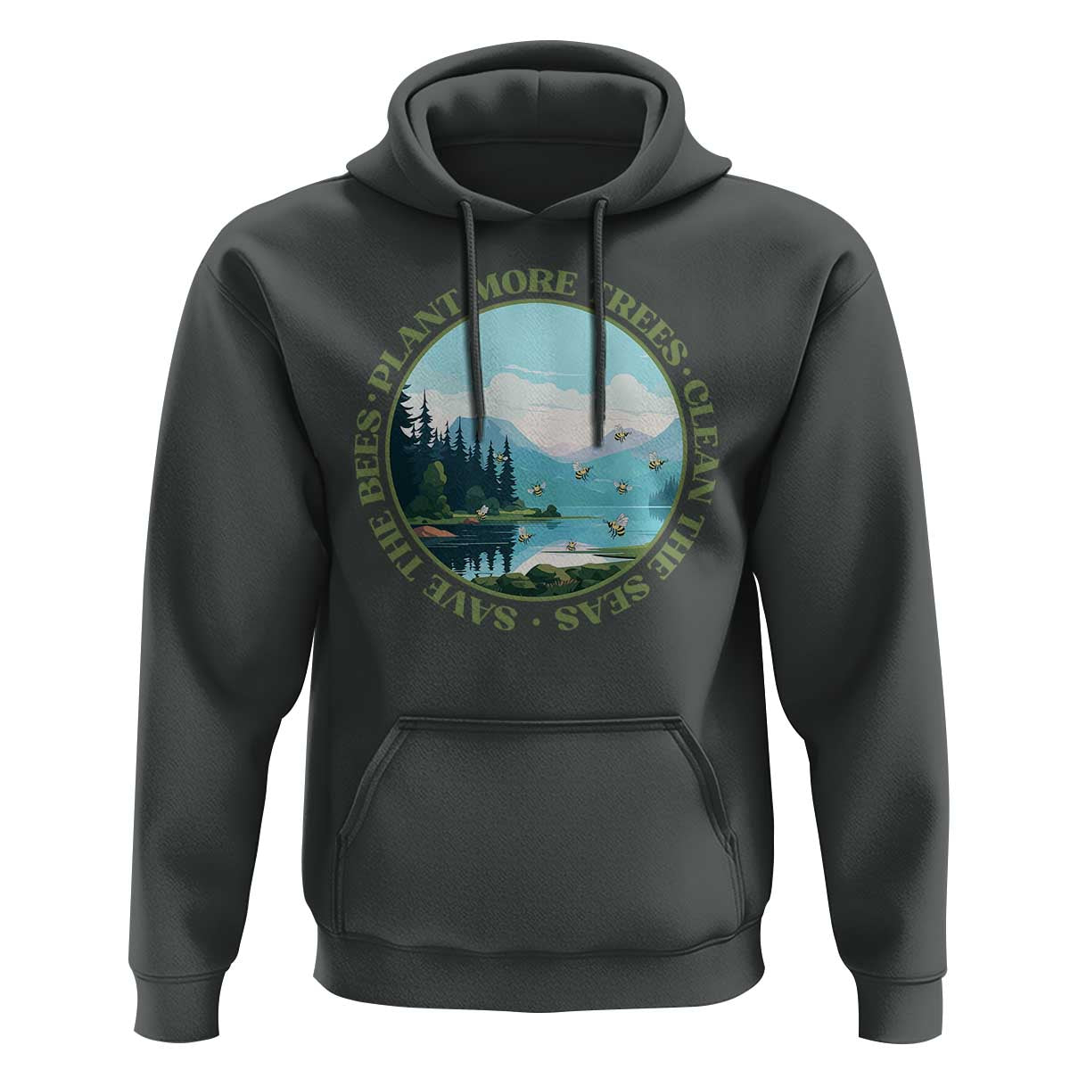 Earth Day Hoodie Save The Bees Plant More Trees Clean The Seas