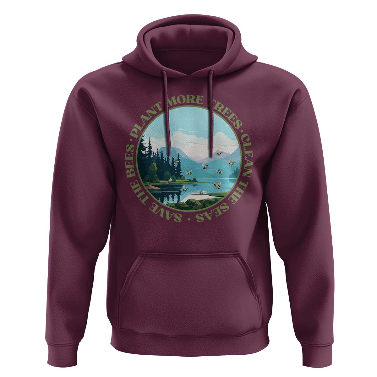 Earth Day Hoodie Save The Bees Plant More Trees Clean The Seas