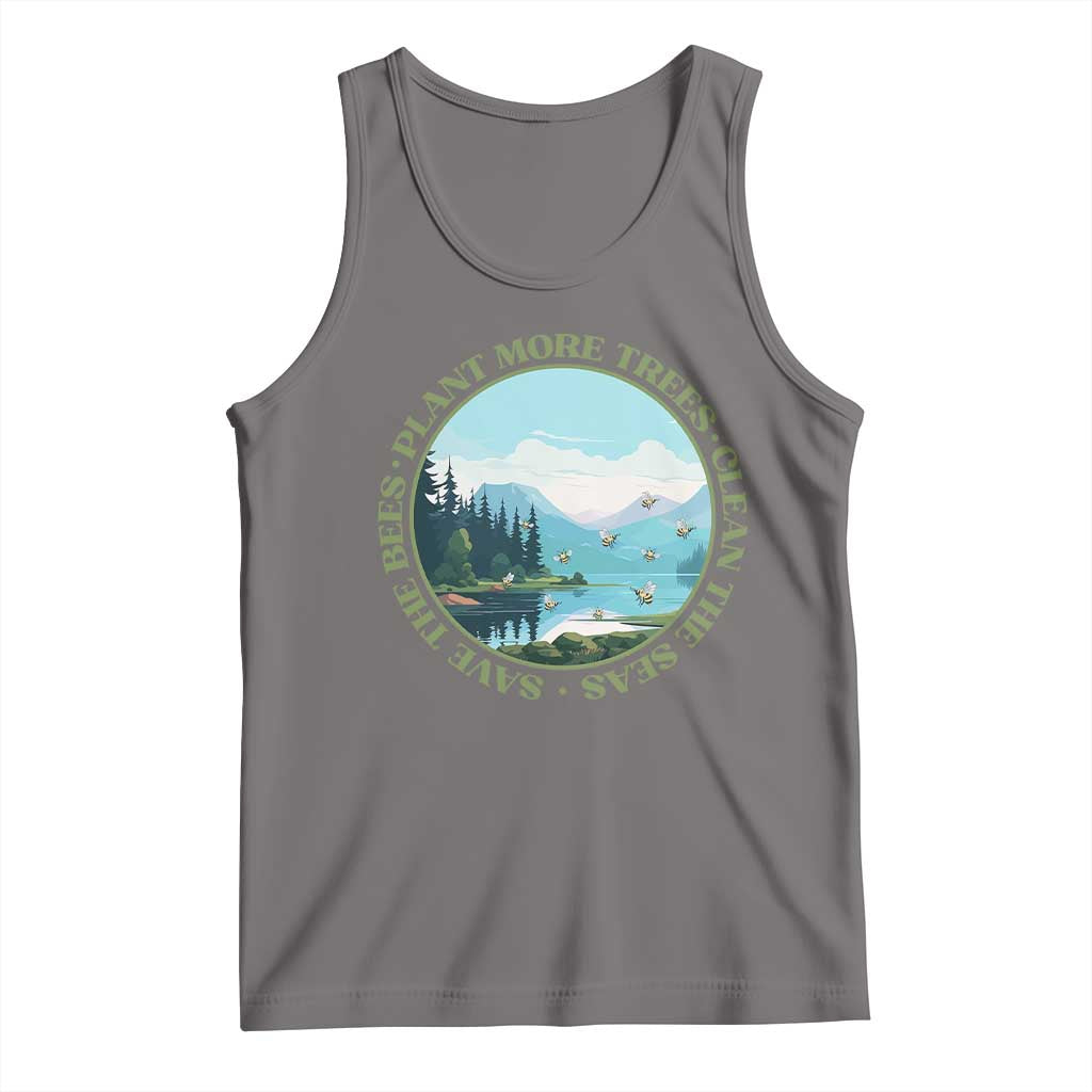 Earth Day Tank Top Save The Bees Plant More Trees Clean The Seas