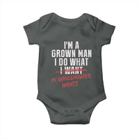 Girl Grandpa Baby Onesie Funny I Am A Grown Man I Do What My Granddaughter Wants