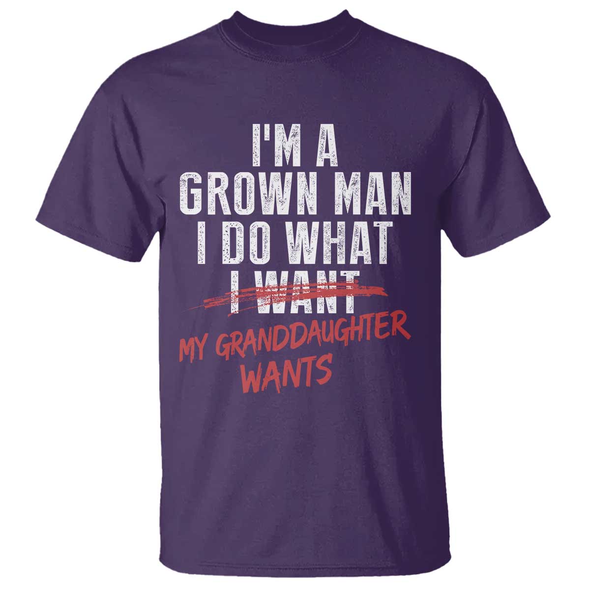 Girl Grandpa T Shirt Funny I Am A Grown Man I Do What My Granddaughter Wants