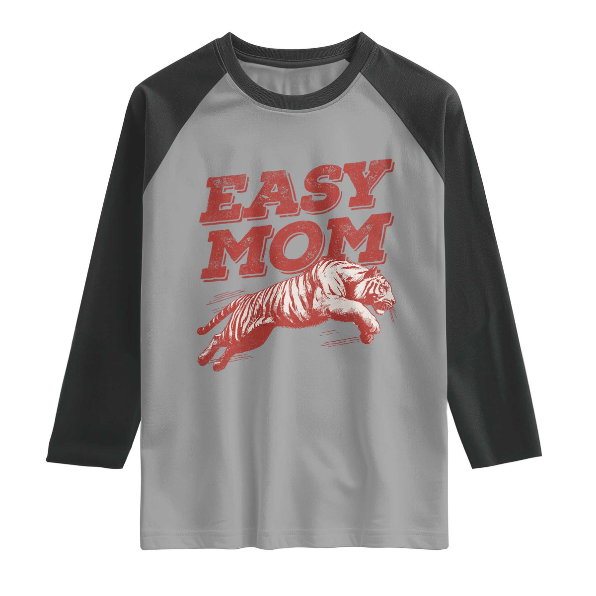 Easy Tiger Mom Raglan Shirt Vintage Boho Distressed Aesthetic Mother's Day Gifts