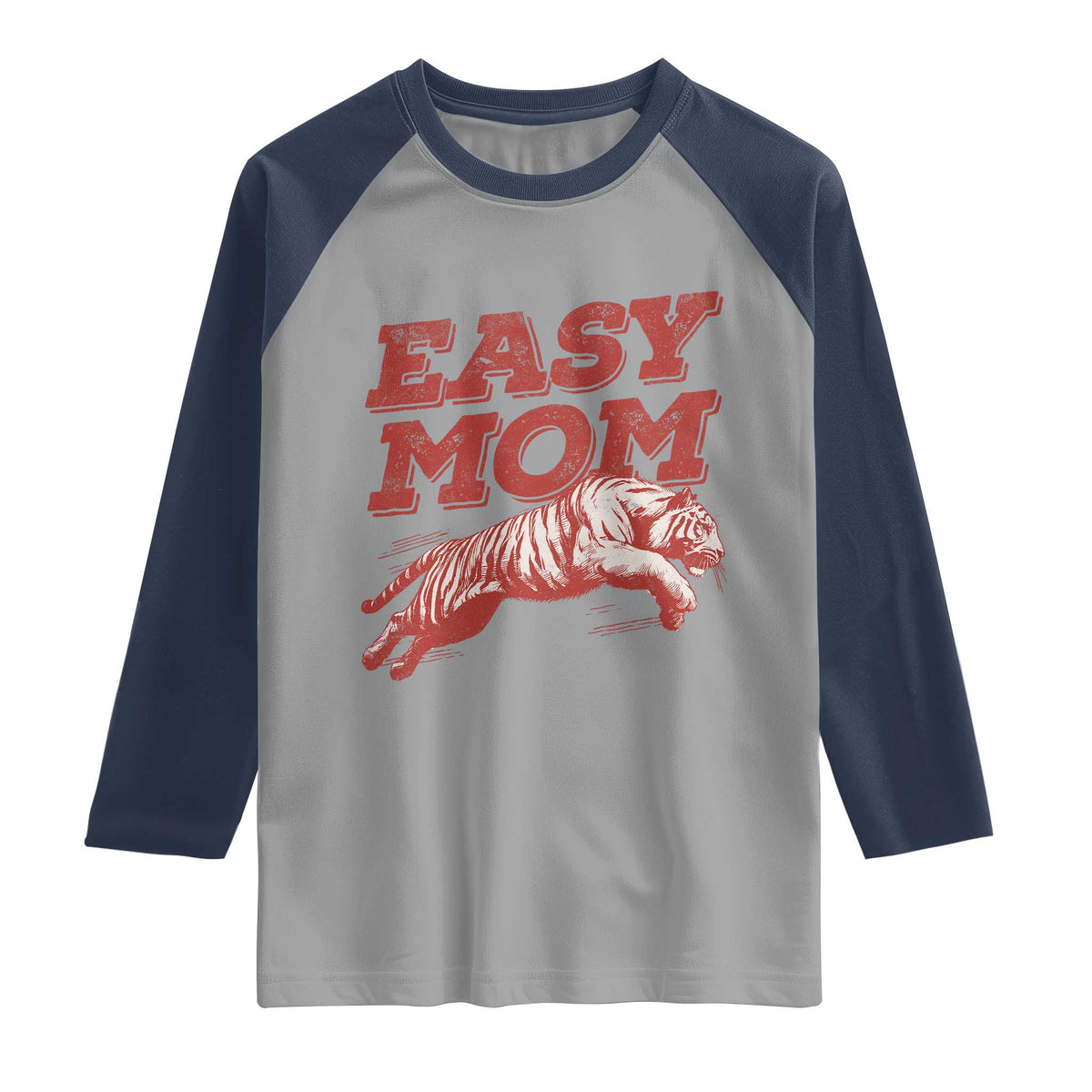 Easy Tiger Mom Raglan Shirt Vintage Boho Distressed Aesthetic Mother's Day Gifts