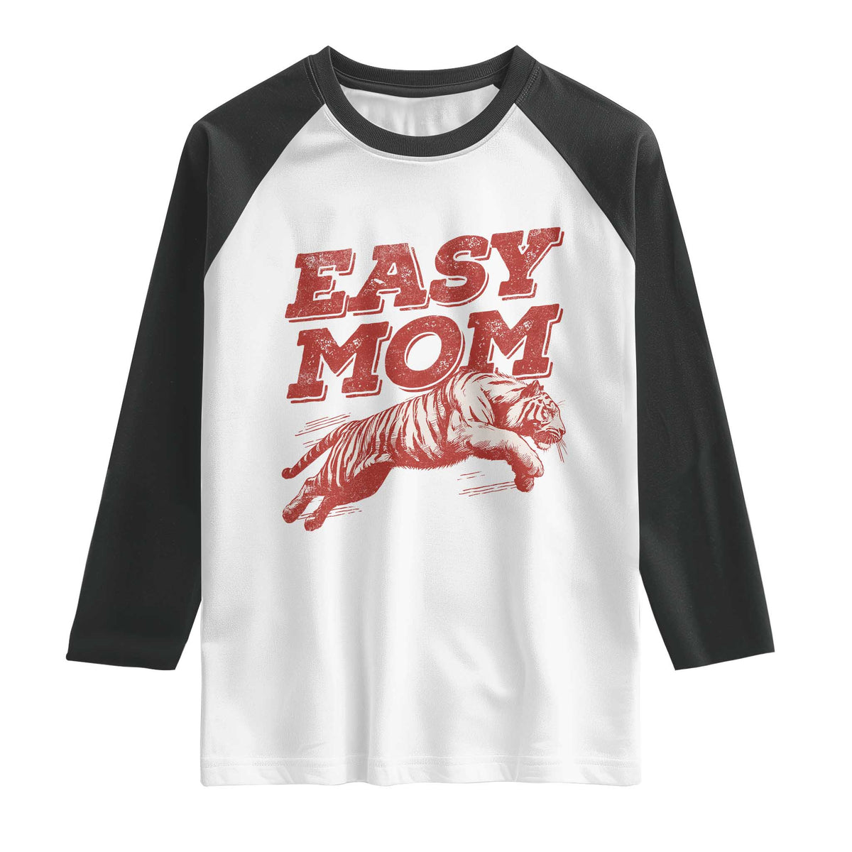 Easy Tiger Mom Raglan Shirt Vintage Boho Distressed Aesthetic Mother's Day Gifts