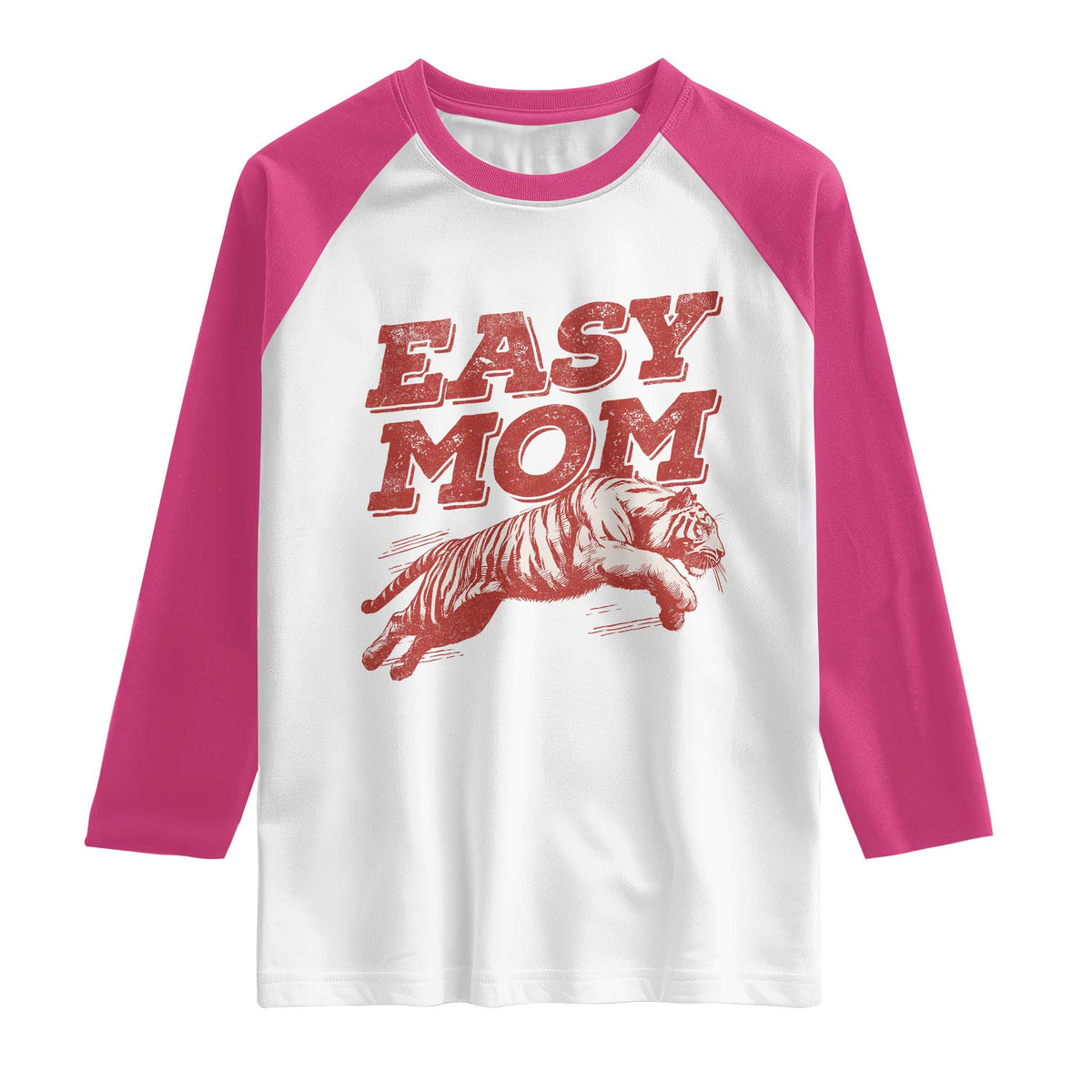 Easy Tiger Mom Raglan Shirt Vintage Boho Distressed Aesthetic Mother's Day Gifts
