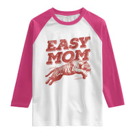 Easy Tiger Mom Raglan Shirt Vintage Boho Distressed Aesthetic Mother's Day Gifts