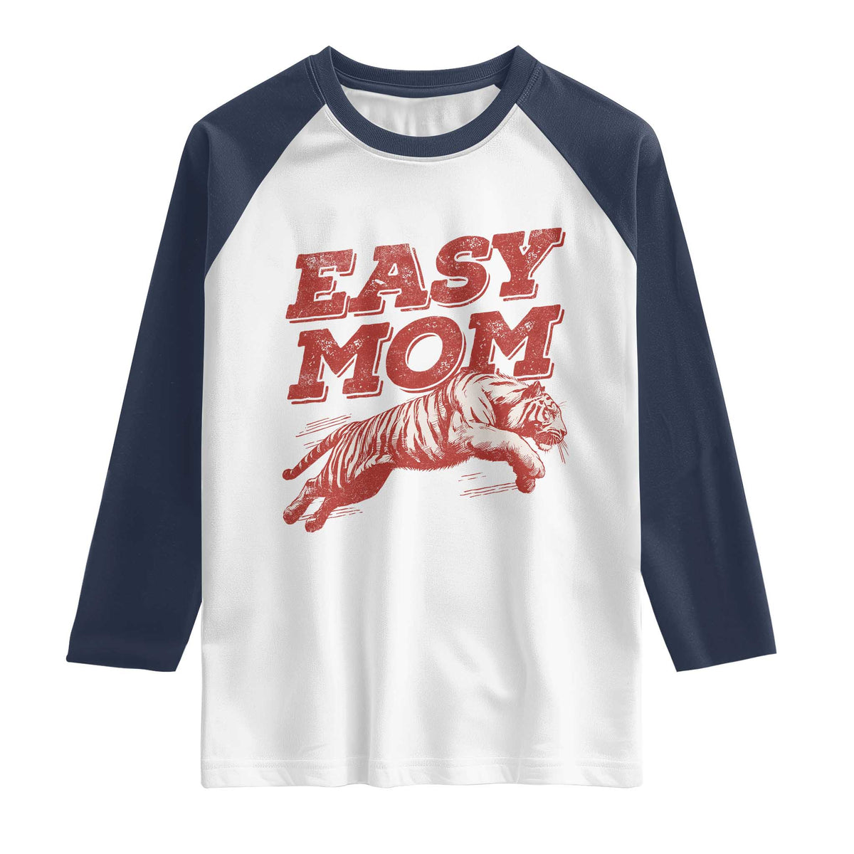 Easy Tiger Mom Raglan Shirt Vintage Boho Distressed Aesthetic Mother's Day Gifts