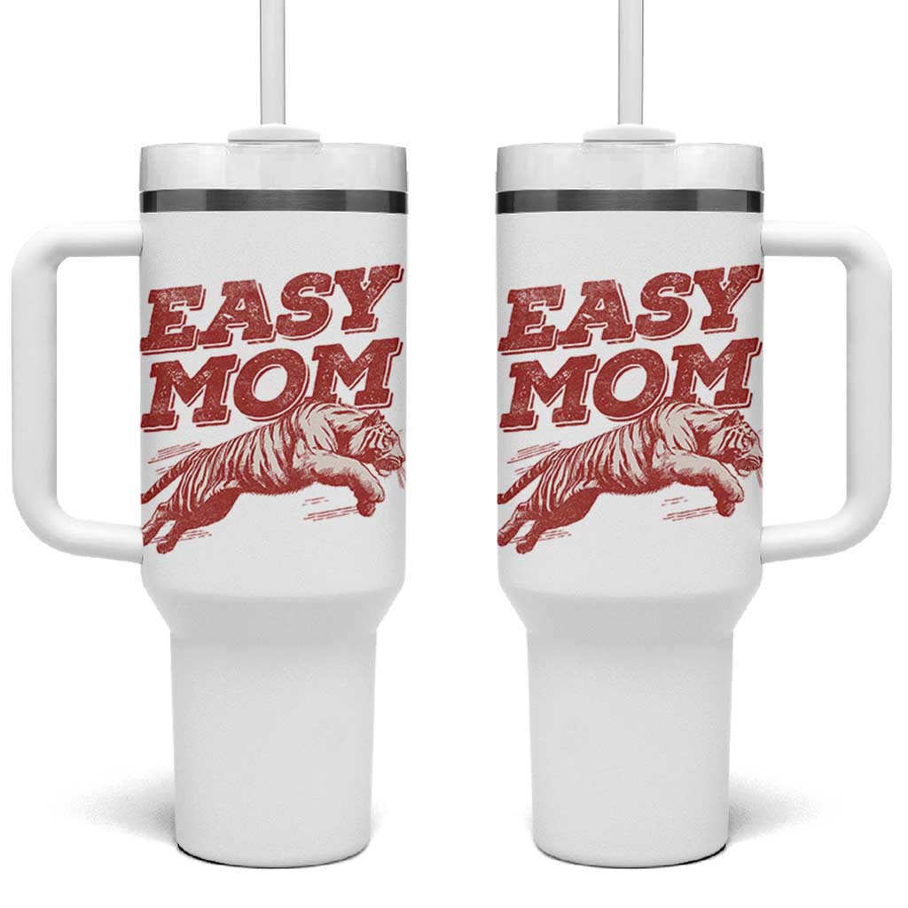 Easy Tiger Mom Tumbler With Handle Vintage Boho Distressed Aesthetic Mother's Day Gifts