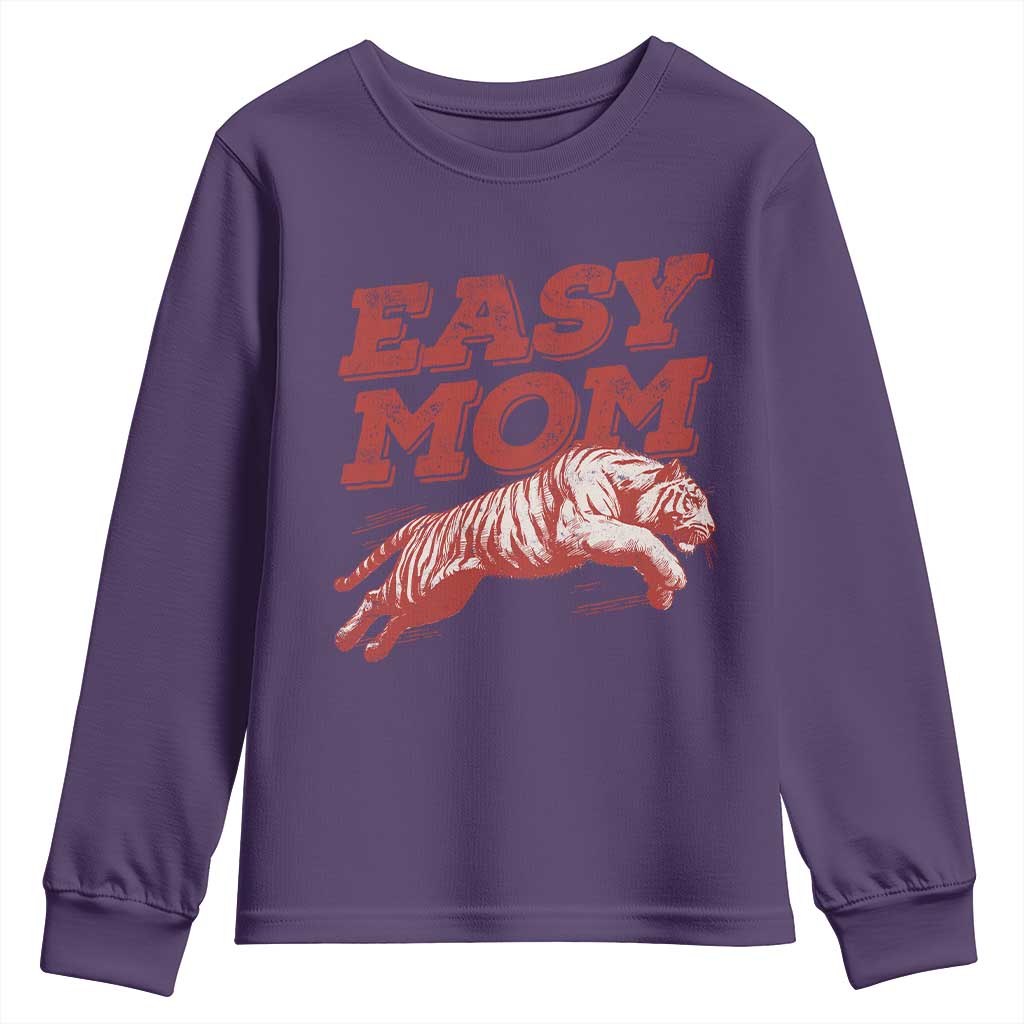 Easy Tiger Mom Youth Sweatshirt Vintage Boho Distressed Aesthetic Mother's Day Gifts