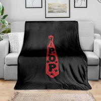 Pop Tie Star Dad Music Lover Fathers Day Throw Blanket