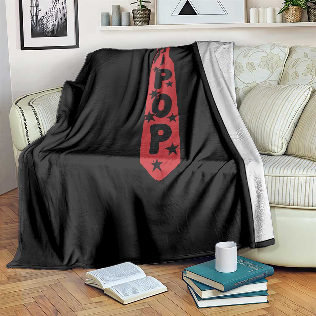 Pop Tie Star Dad Music Lover Fathers Day Throw Blanket