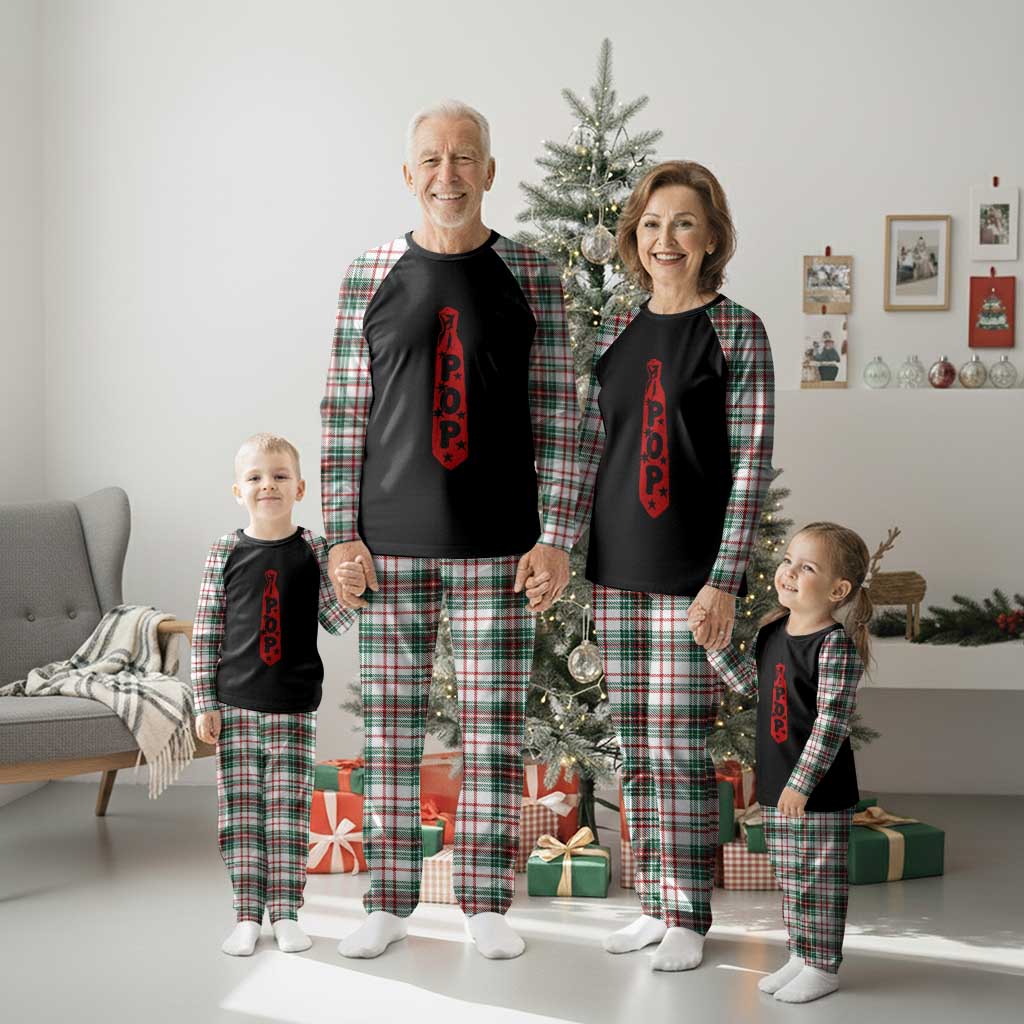 Pop Tie Star Dad Music Lover Fathers Day Plaid Pajama Set