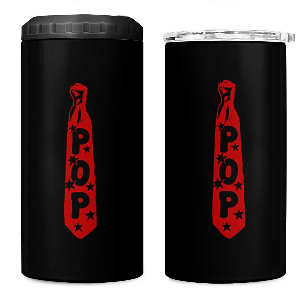 Pop Tie Star Dad Music Lover Fathers Day 4 in 1 Can Cooler Tumbler