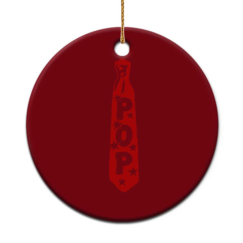 Pop Tie Star Dad Music Lover Fathers Day Ceramic Ornament