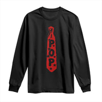 Pop Tie Star Dad Music Lover Fathers Day Long Sleeve Shirt