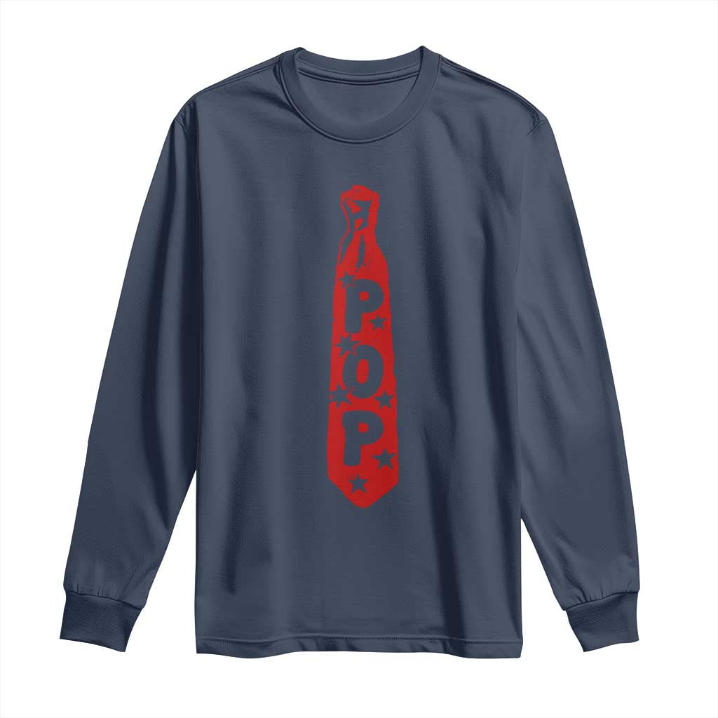 Pop Tie Star Dad Music Lover Fathers Day Long Sleeve Shirt
