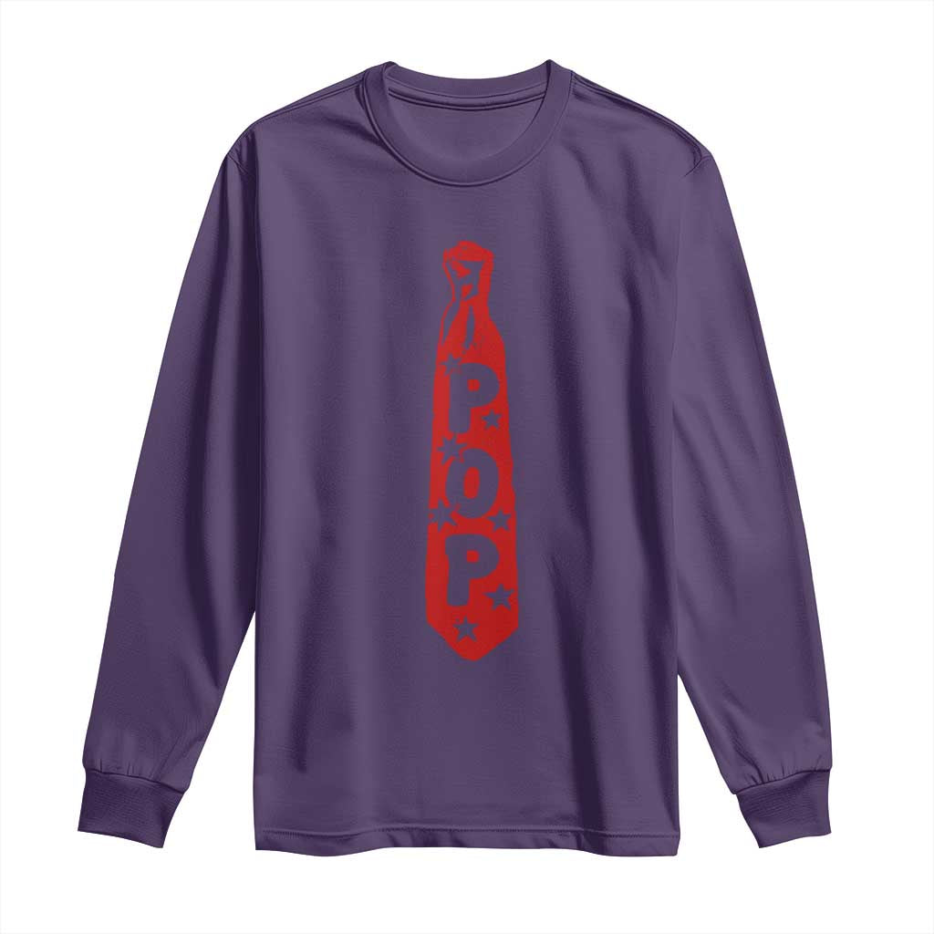 Pop Tie Star Dad Music Lover Fathers Day Long Sleeve Shirt