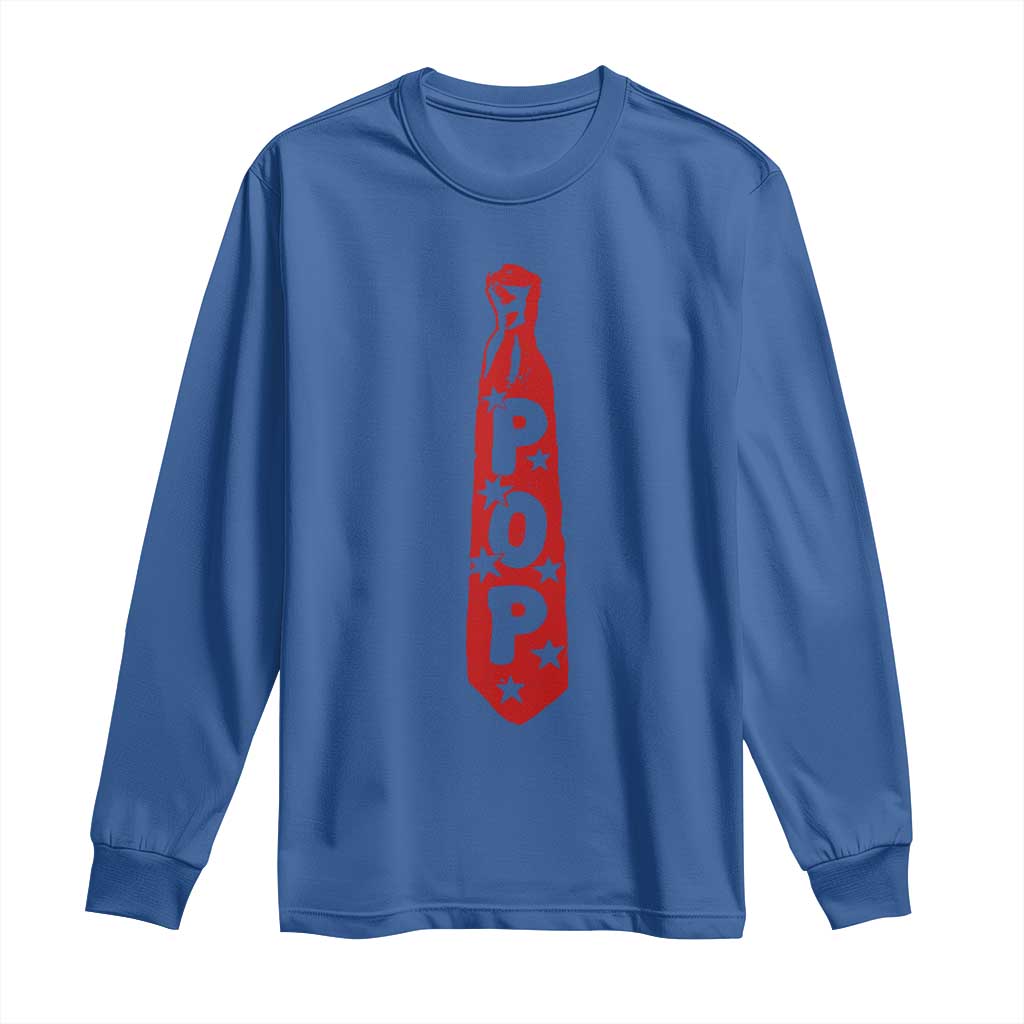 Pop Tie Star Dad Music Lover Fathers Day Long Sleeve Shirt