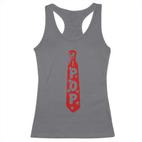 Pop Tie Star Dad Music Lover Fathers Day Racerback Tank Top