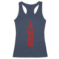 Pop Tie Star Dad Music Lover Fathers Day Racerback Tank Top