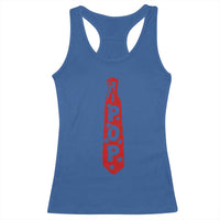 Pop Tie Star Dad Music Lover Fathers Day Racerback Tank Top