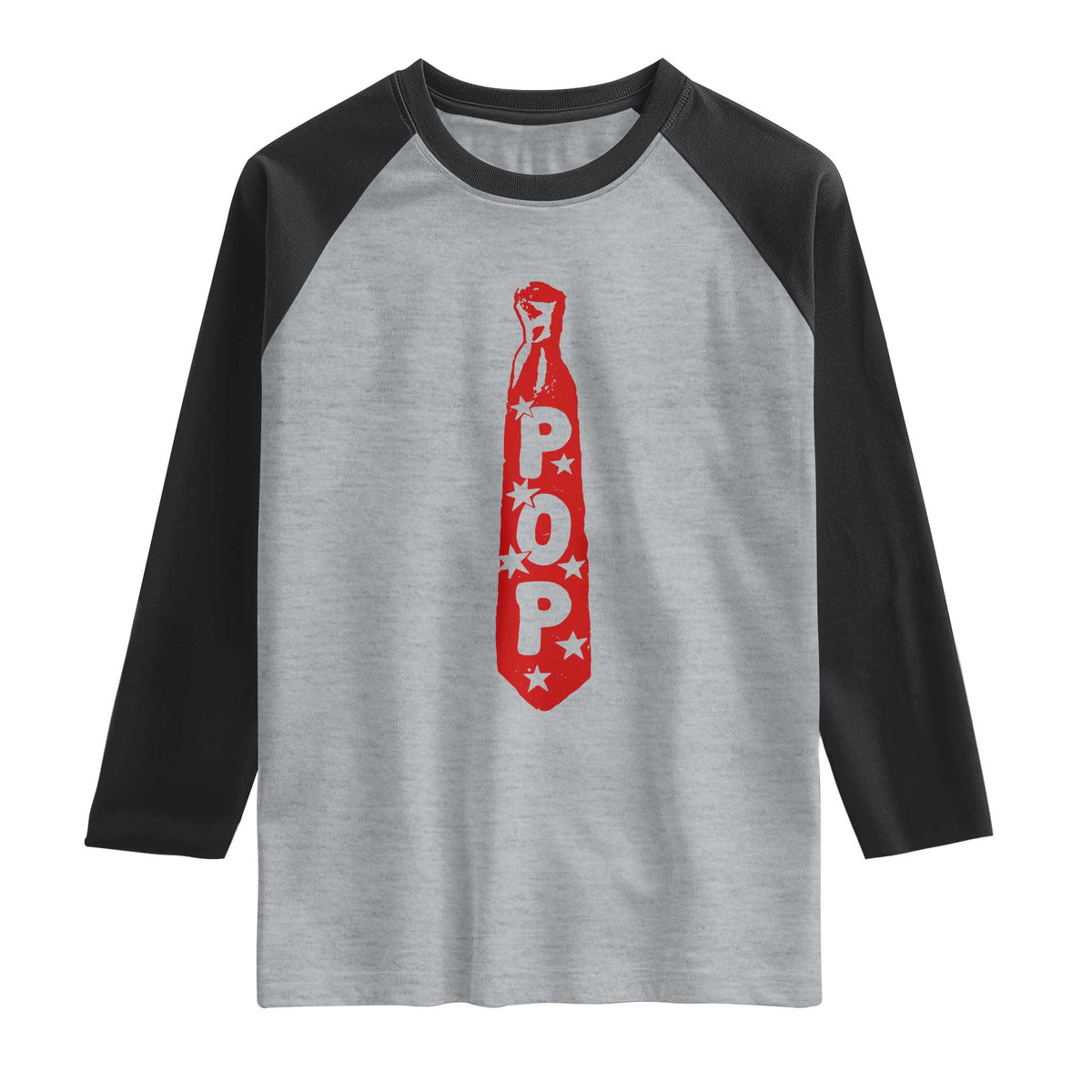 Pop Tie Star Dad Music Lover Fathers Day Raglan Shirt