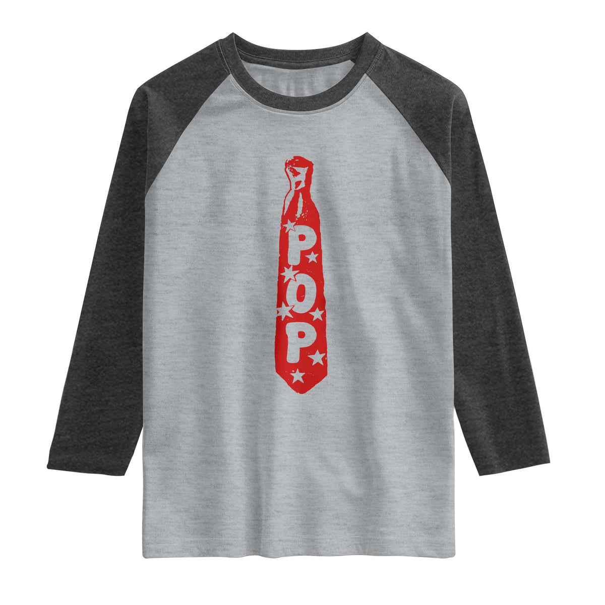 Pop Tie Star Dad Music Lover Fathers Day Raglan Shirt