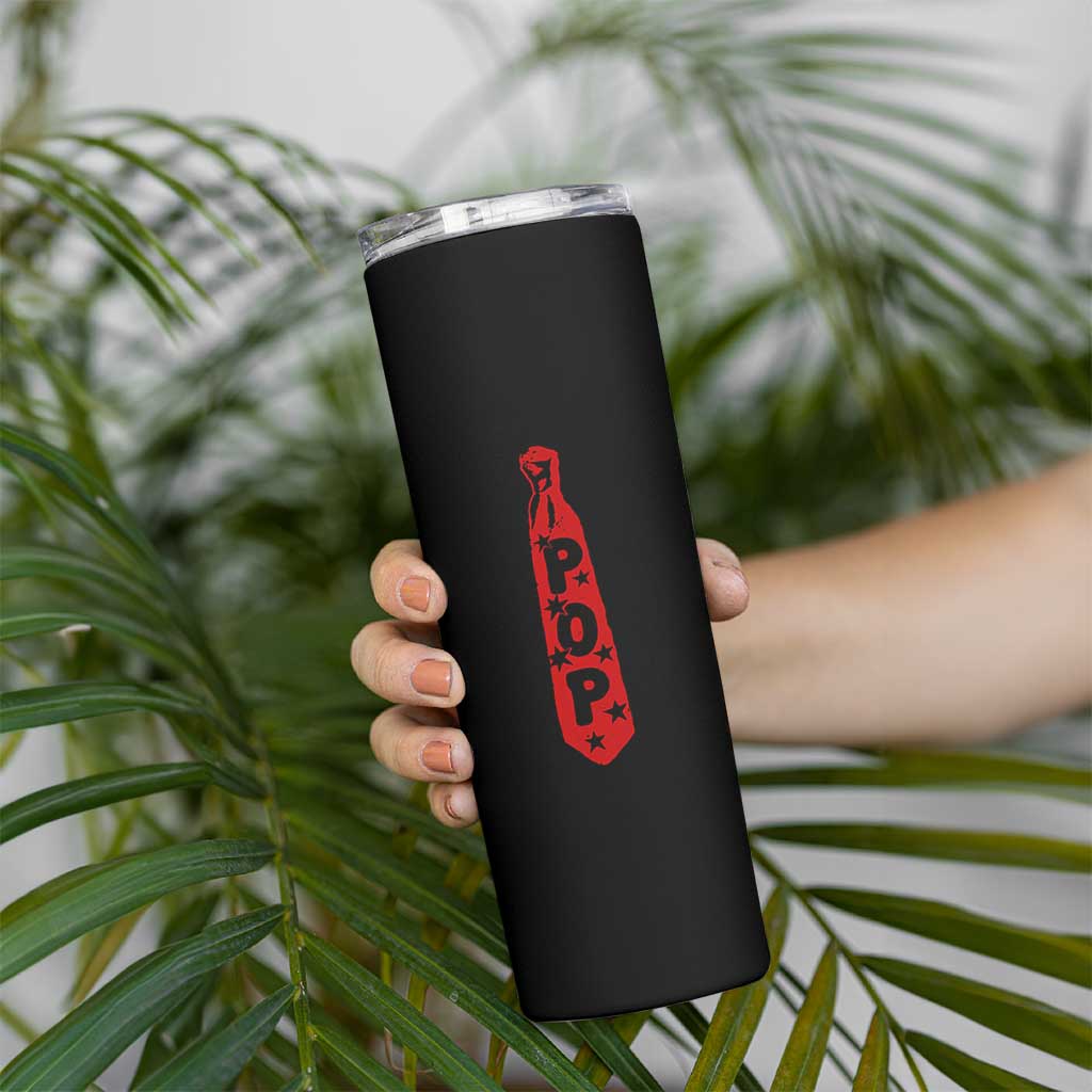 Pop Tie Star Dad Music Lover Fathers Day Skinny Tumbler