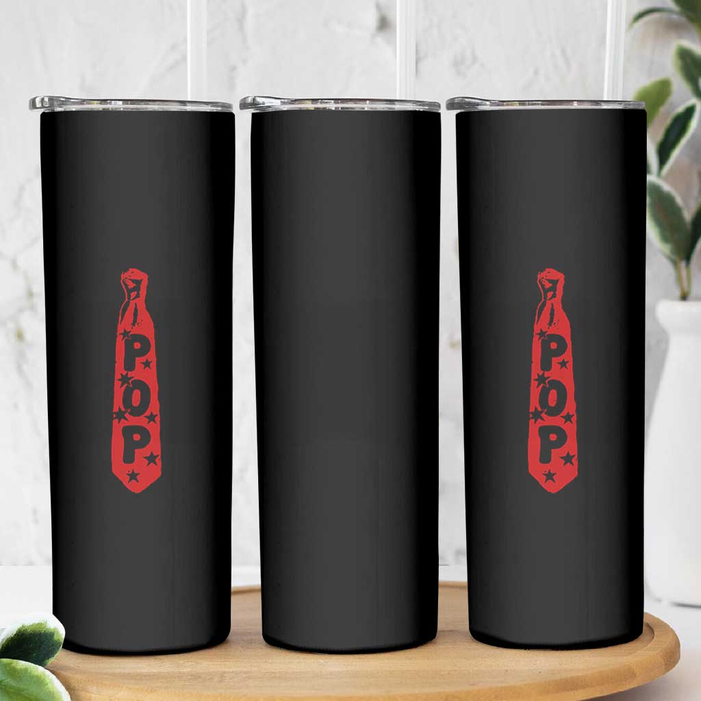Pop Tie Star Dad Music Lover Fathers Day Skinny Tumbler
