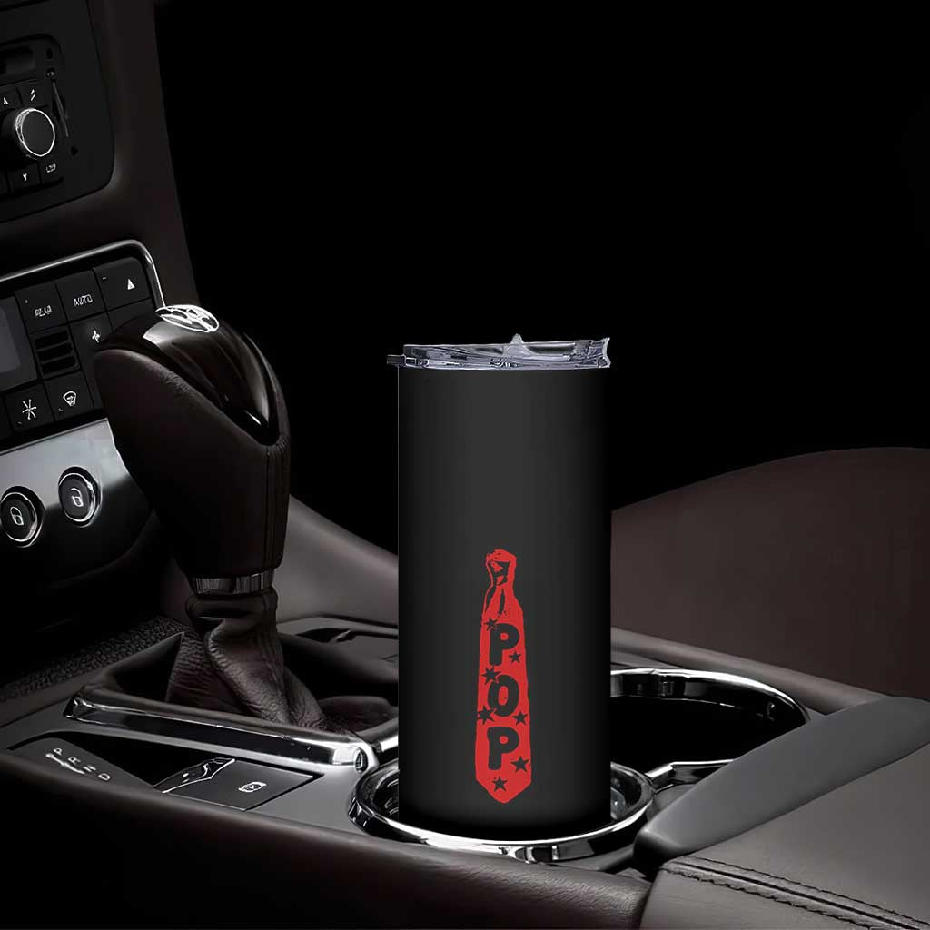 Pop Tie Star Dad Music Lover Fathers Day Skinny Tumbler