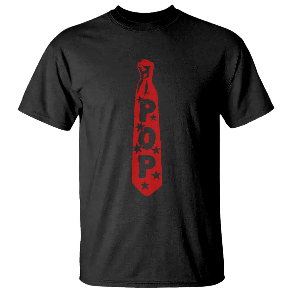Pop Tie Star Dad Music Lover Fathers Day T Shirt