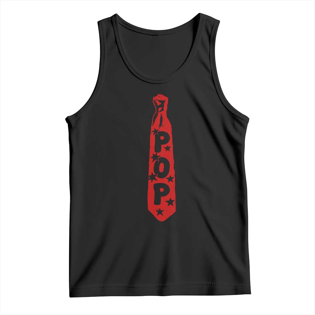 Pop Tie Star Dad Music Lover Fathers Day Tank Top