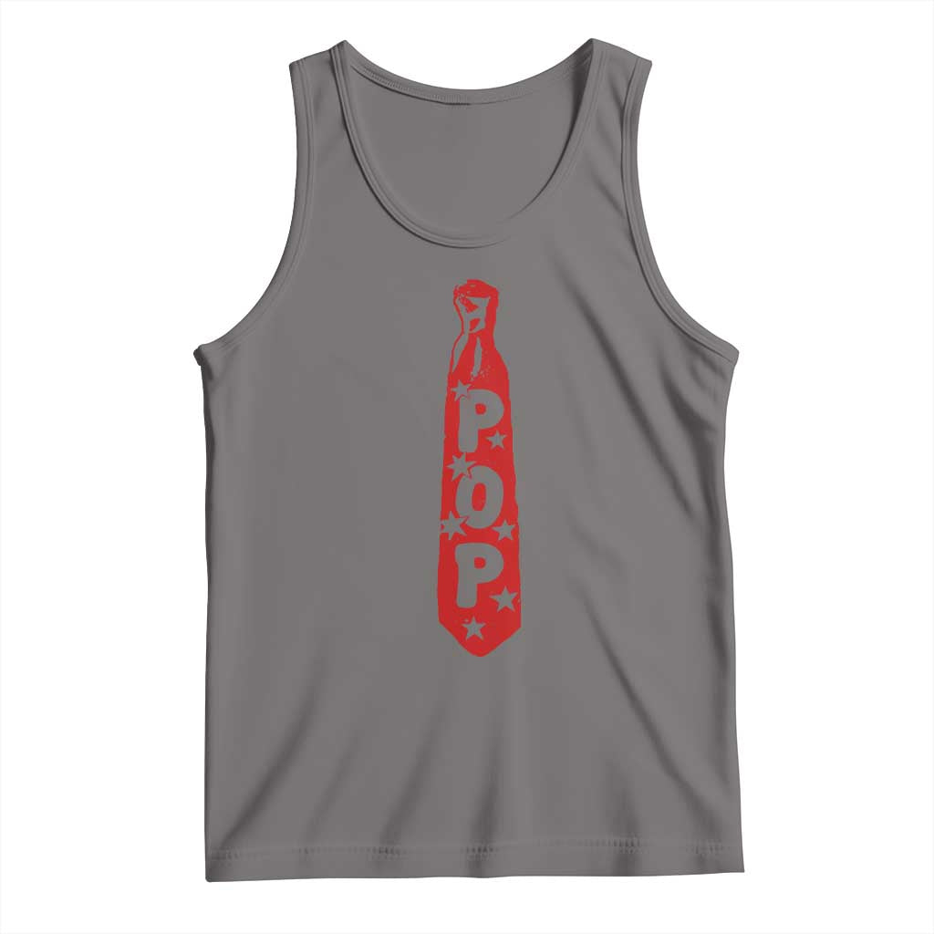 Pop Tie Star Dad Music Lover Fathers Day Tank Top