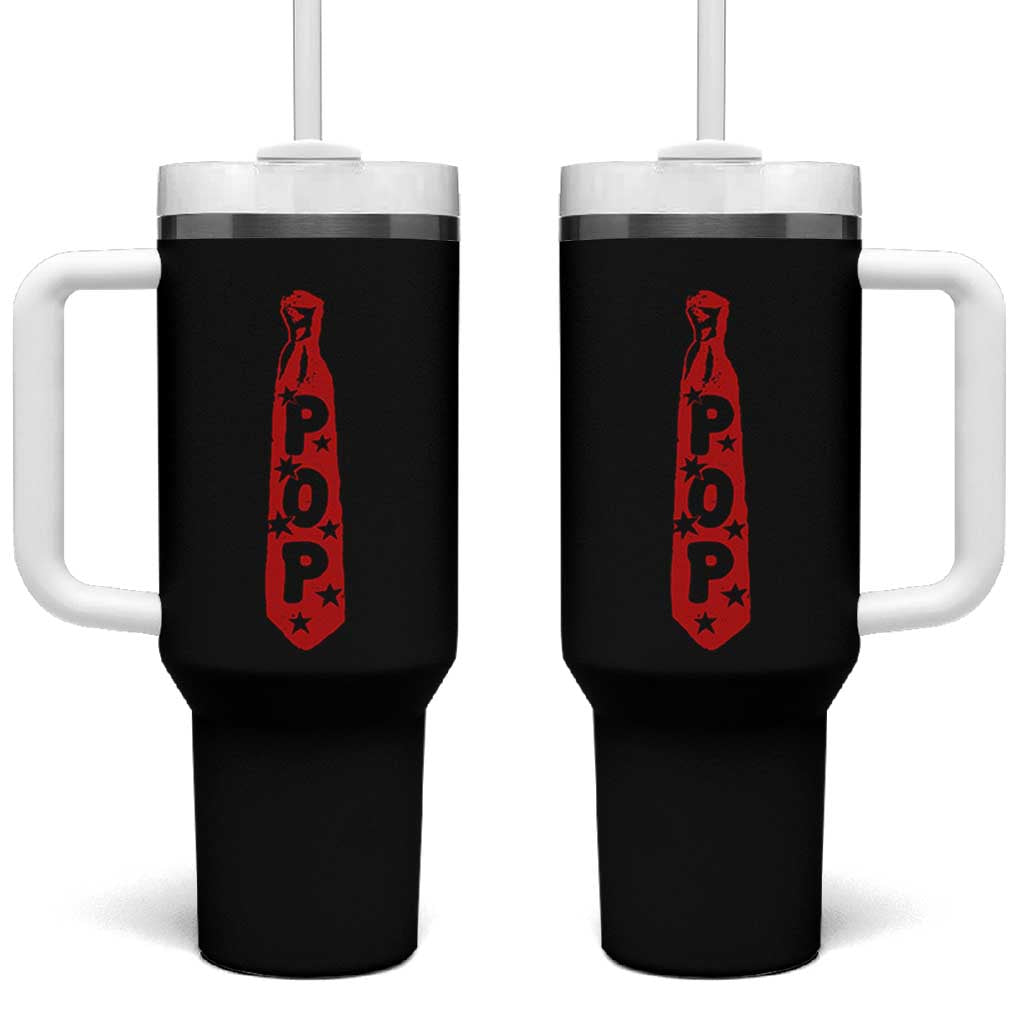 Pop Tie Star Dad Music Lover Fathers Day Tumbler With Handle