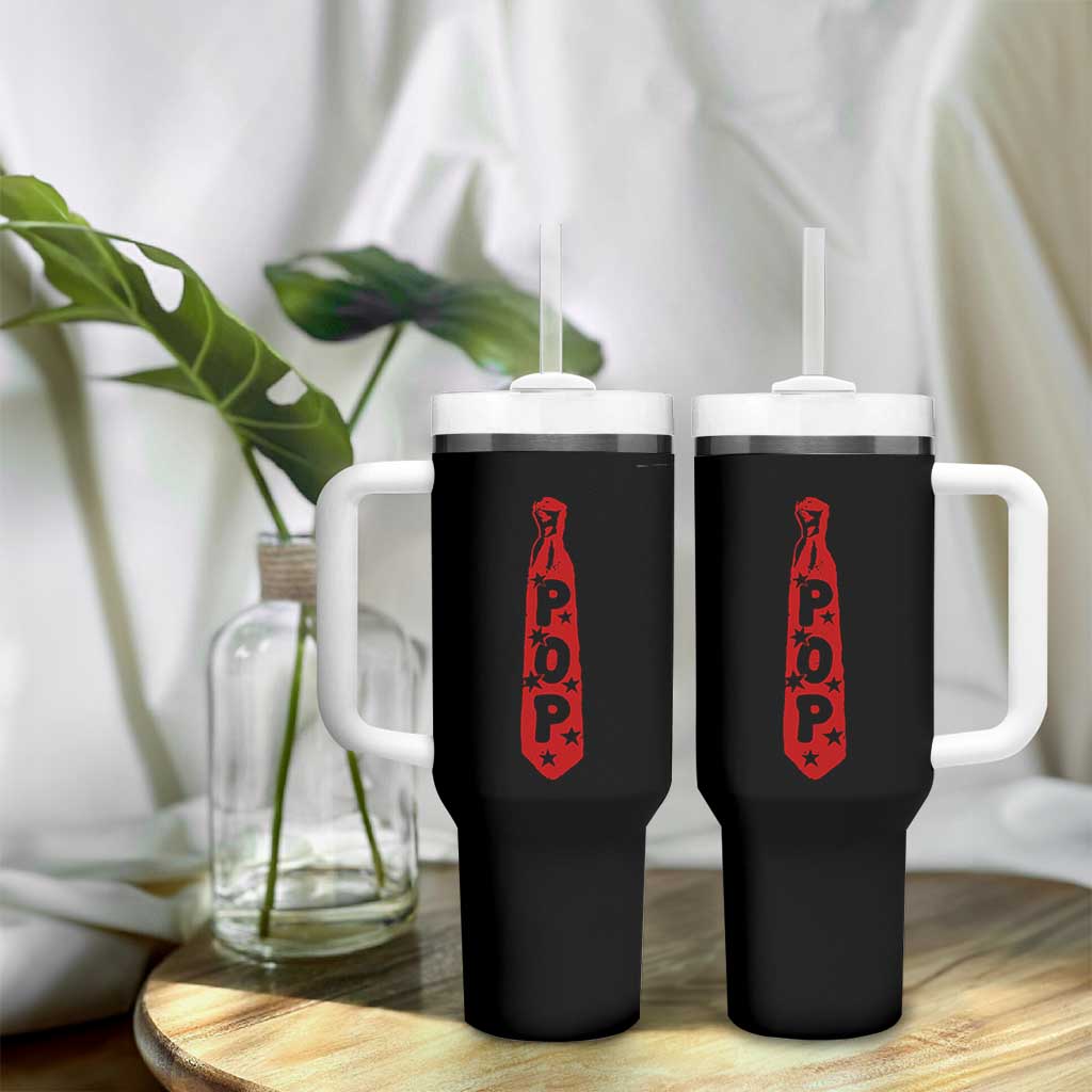 Pop Tie Star Dad Music Lover Fathers Day Tumbler With Handle