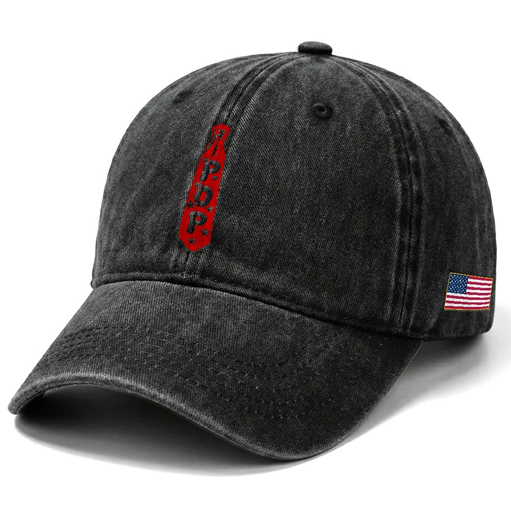 Pop Tie Star Dad Music Lover Fathers Day Washed Cotton Baseball Cap