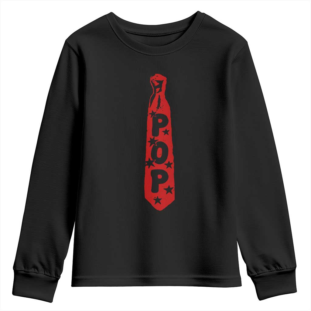 Pop Tie Star Dad Music Lover Fathers Day Youth Sweatshirt