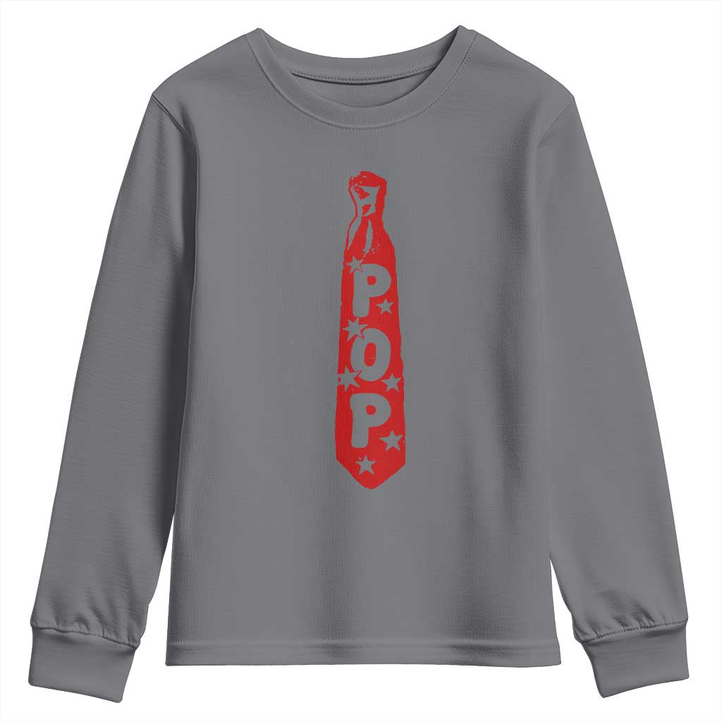 Pop Tie Star Dad Music Lover Fathers Day Youth Sweatshirt