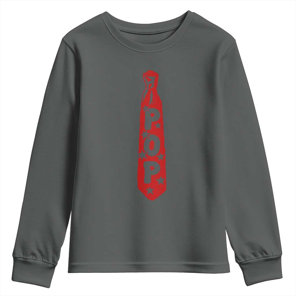 Pop Tie Star Dad Music Lover Fathers Day Youth Sweatshirt