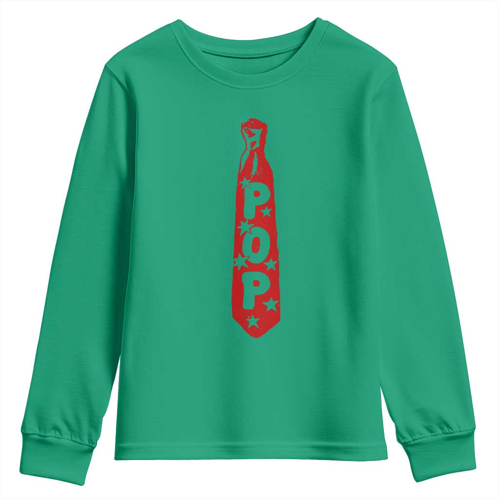 Pop Tie Star Dad Music Lover Fathers Day Youth Sweatshirt