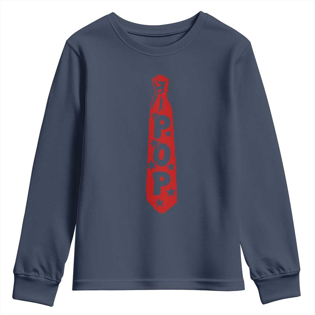 Pop Tie Star Dad Music Lover Fathers Day Youth Sweatshirt