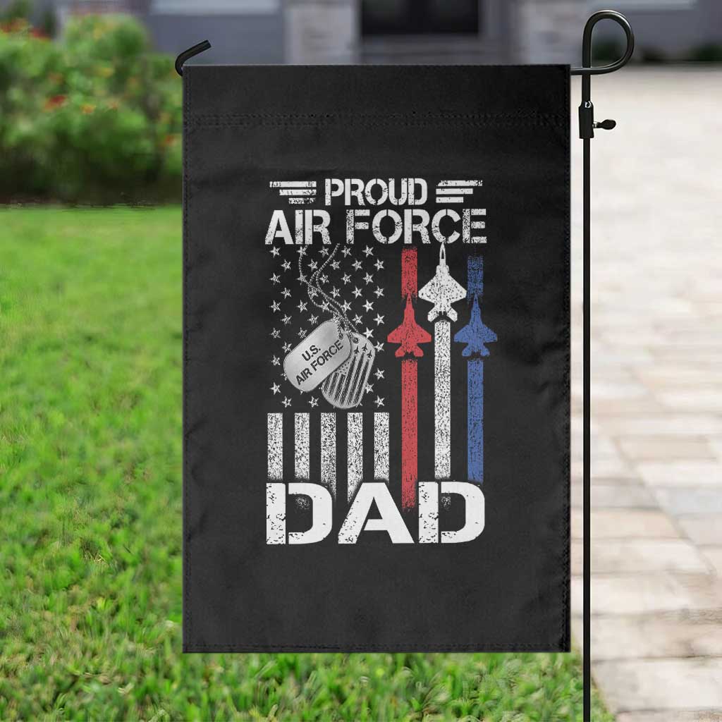 Proud Air Force Dad Garden Flag Military Army Father Vintage American Flag