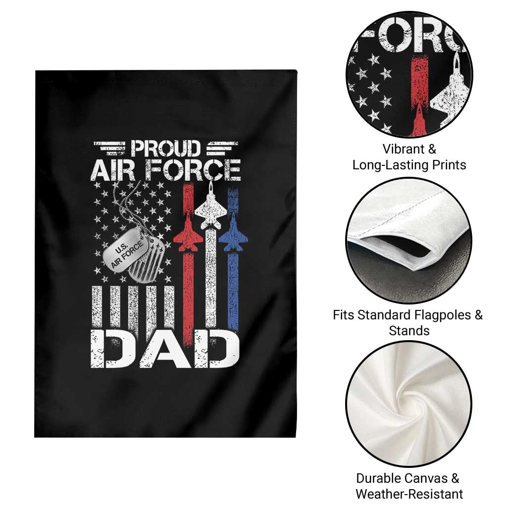 Proud Air Force Dad Garden Flag Military Army Father Vintage American Flag