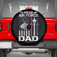 Proud Air Force Dad Spare Tire Cover Military Army Father Vintage American Flag