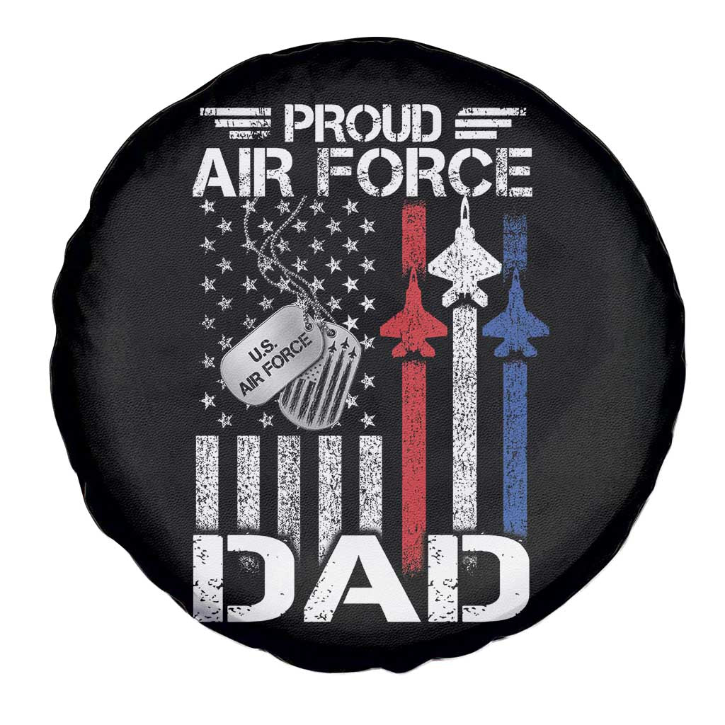 Proud Air Force Dad Spare Tire Cover Military Army Father Vintage American Flag