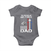 Proud Air Force Dad Baby Onesie Military Army Father Vintage American Flag