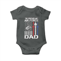Proud Air Force Dad Baby Onesie Military Army Father Vintage American Flag