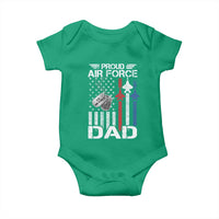 Proud Air Force Dad Baby Onesie Military Army Father Vintage American Flag