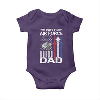 Proud Air Force Dad Baby Onesie Military Army Father Vintage American Flag